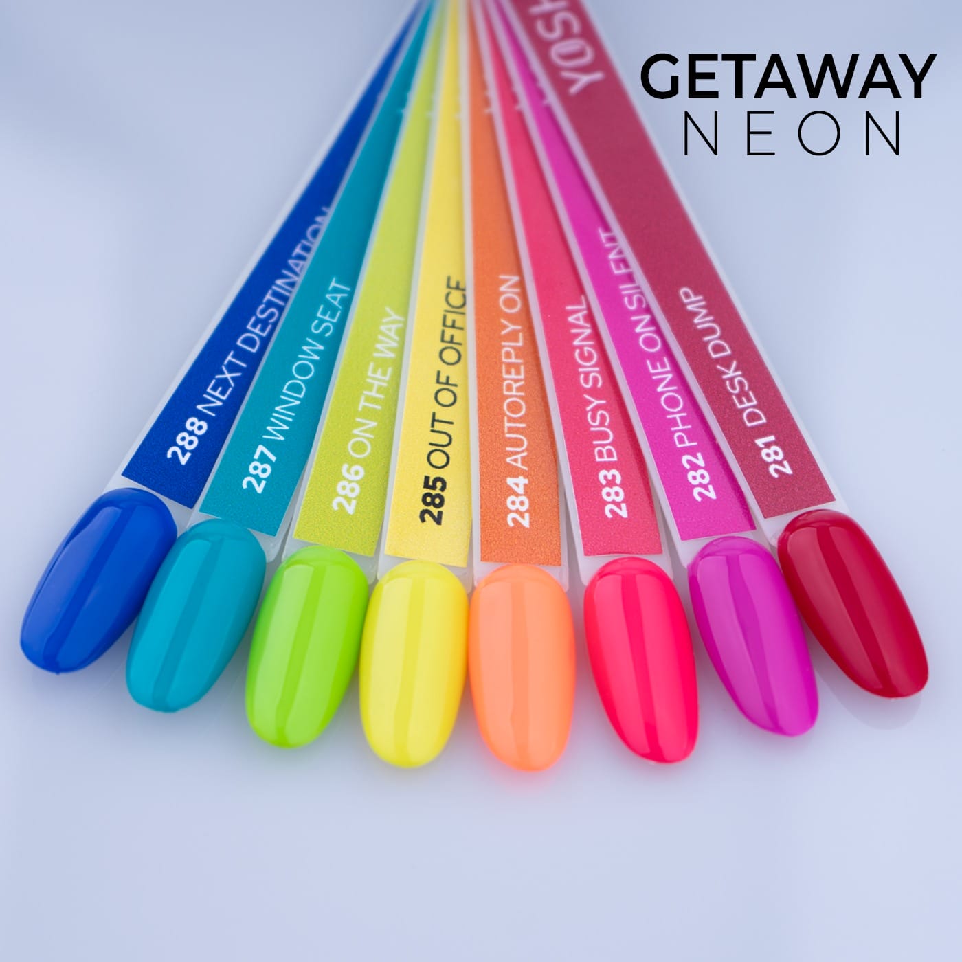 Getaway Neon Collection + Swatch Stick Stickers