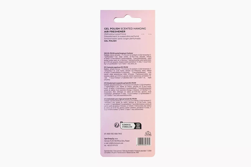 Victoria Vynn Scented Hanging Air Freshener - Gel Polish