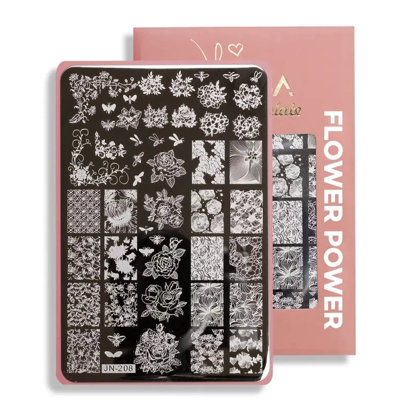 Julia Nessa Flower Power Stamping Plate