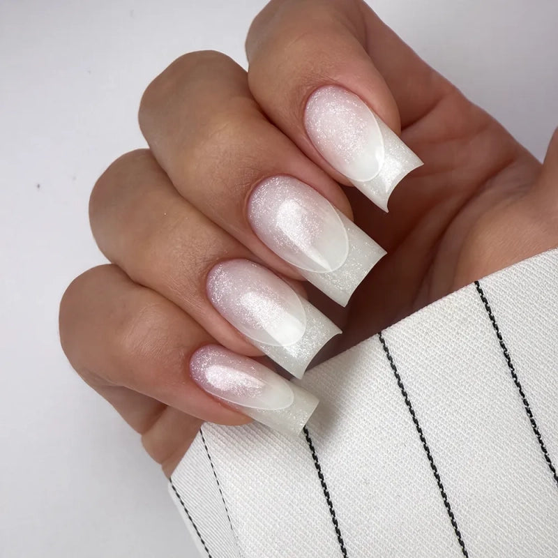 Julia Nessa White French Nail Stickers