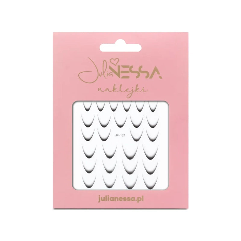 Julia Nessa Black French Nail Stickers