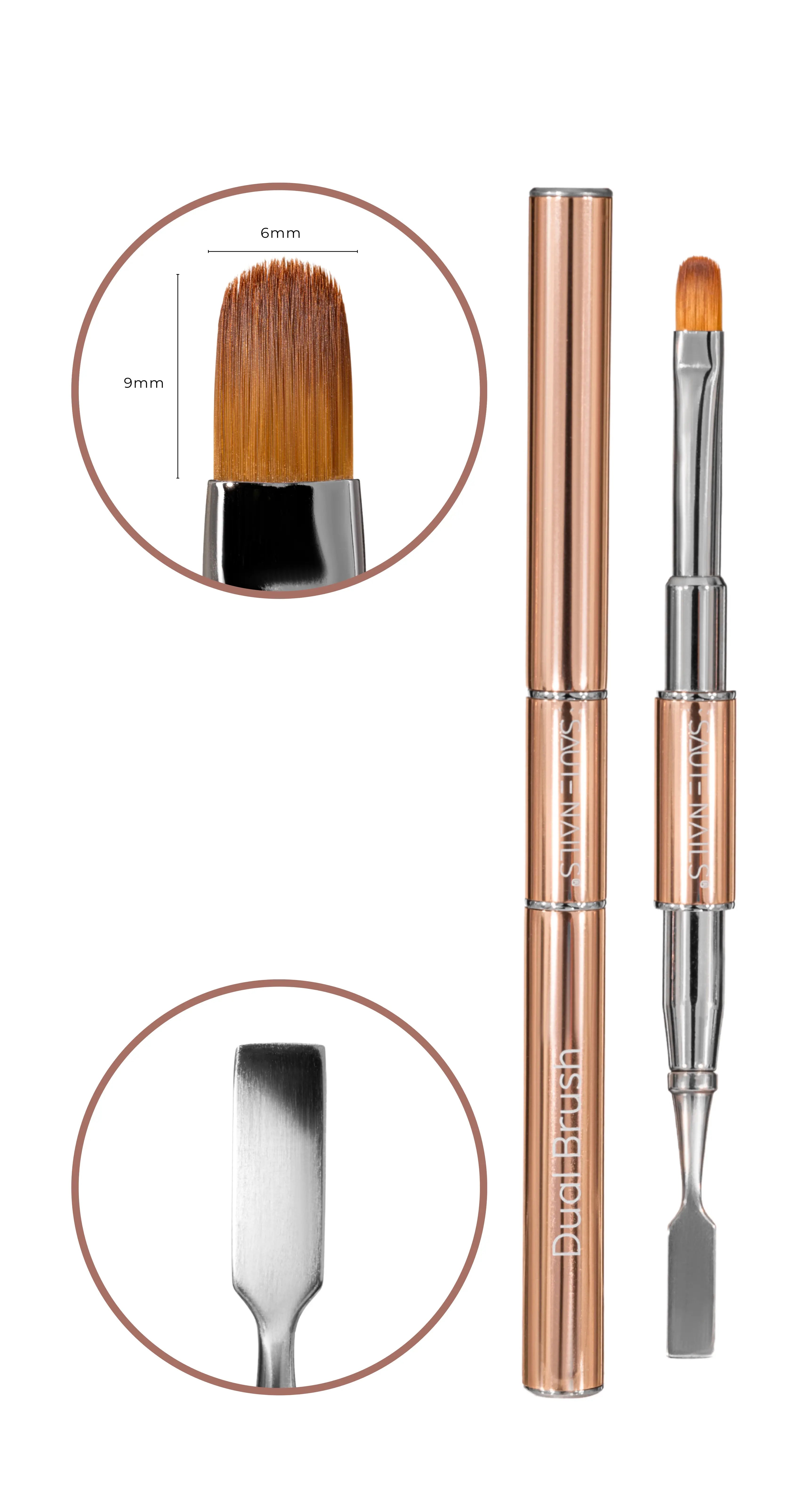 Saute Nails Dual Ended Acrylogel Brush & Spatula #6