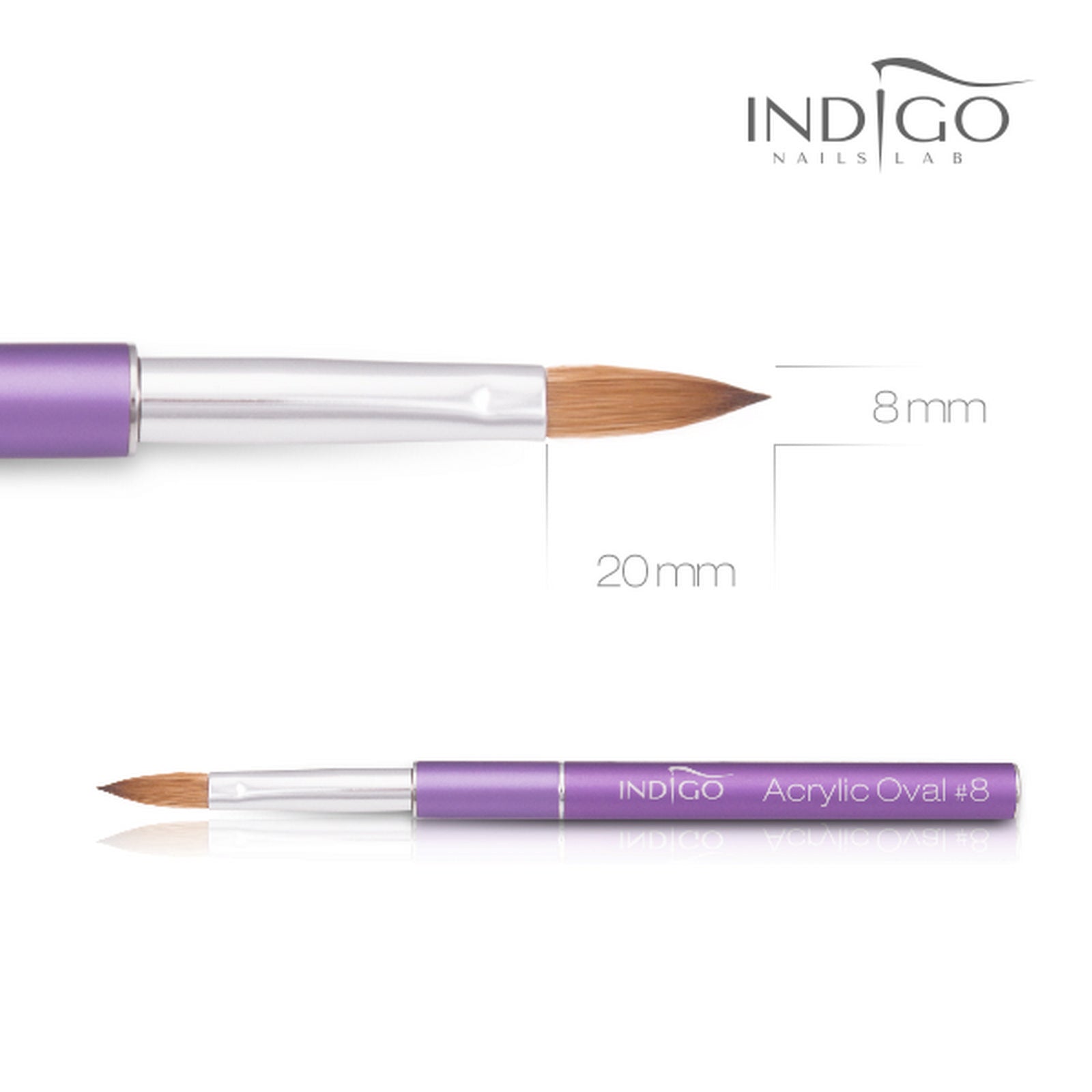 Acrylic Brush no 8 - Kolinsky Violet