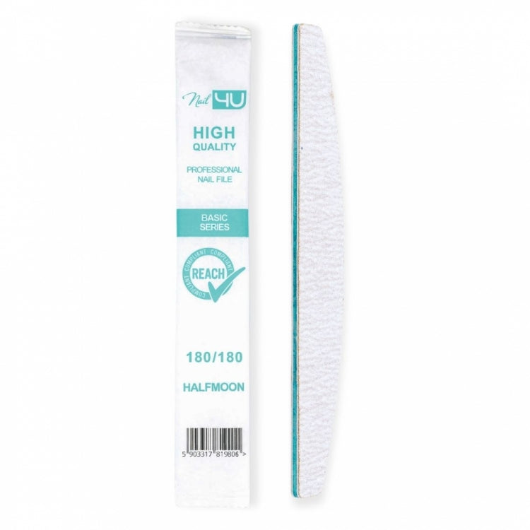 BASIC Nail File 180/180 – Moon Shape (set of 25 pieces)