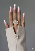 Beige Sleeve with a Slit and Decorative Button