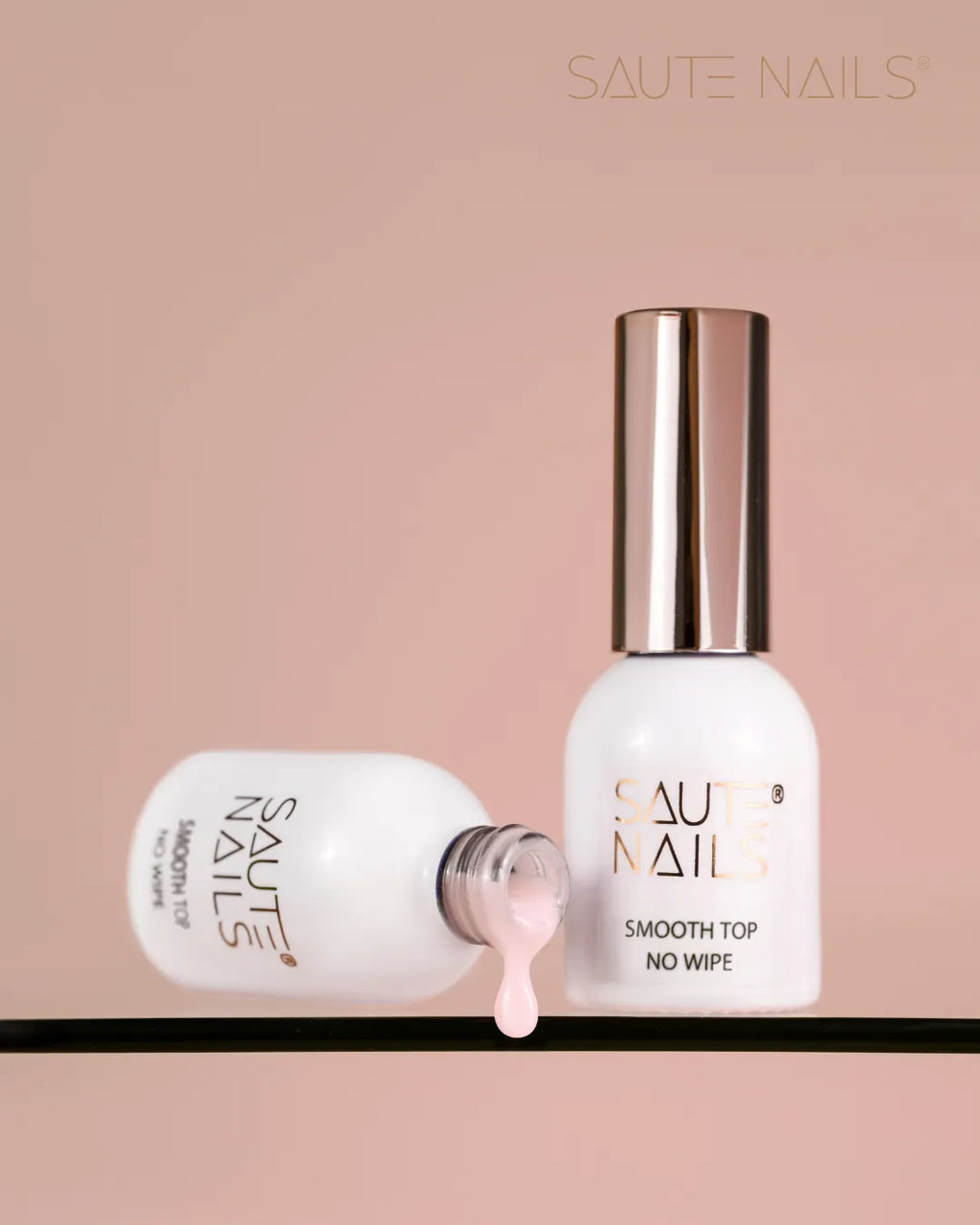 Saute Nails Smooth Top No Wipe - Milky Beige 8ml