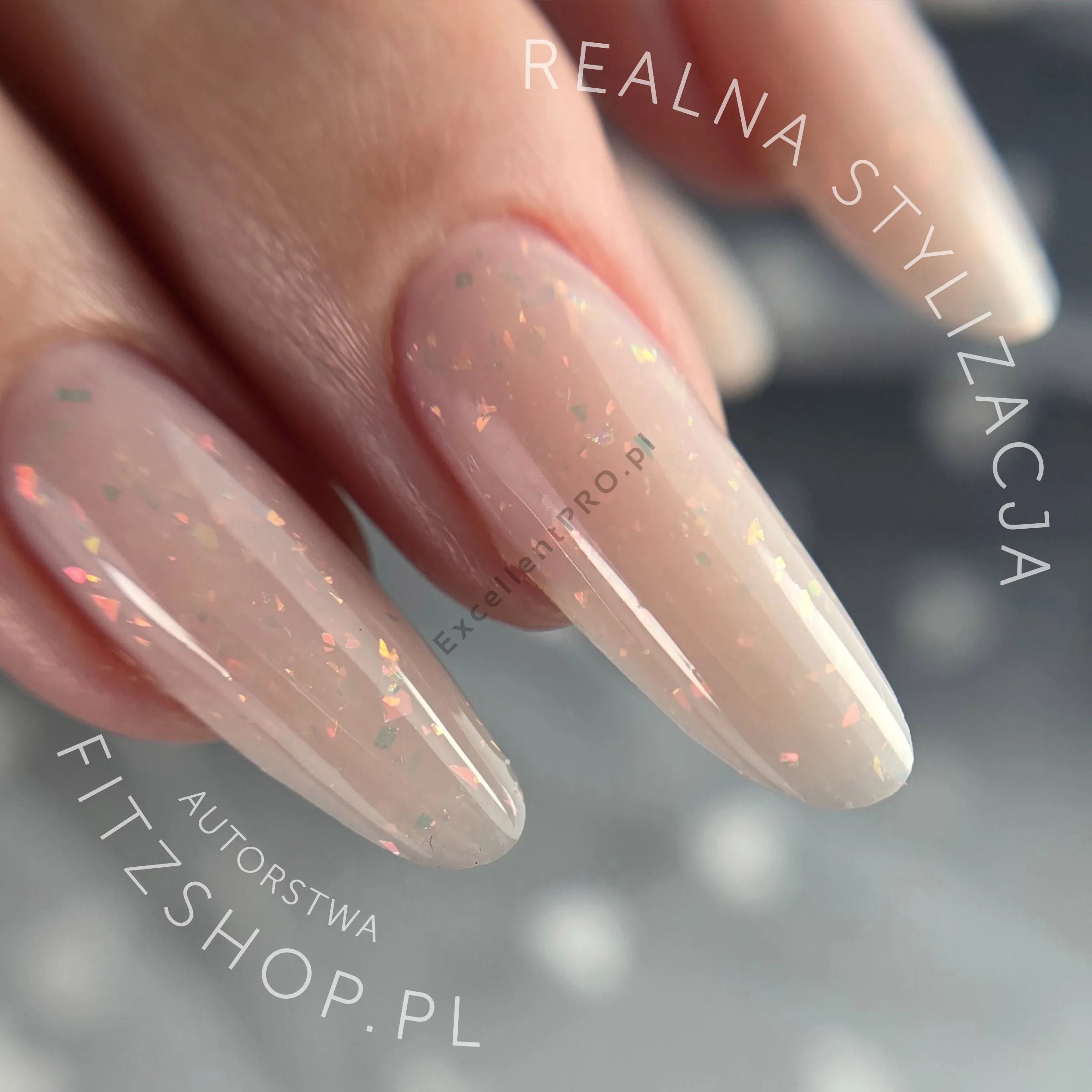 Excellent PRO Thixotropy Gel With Effect Foil Latte
