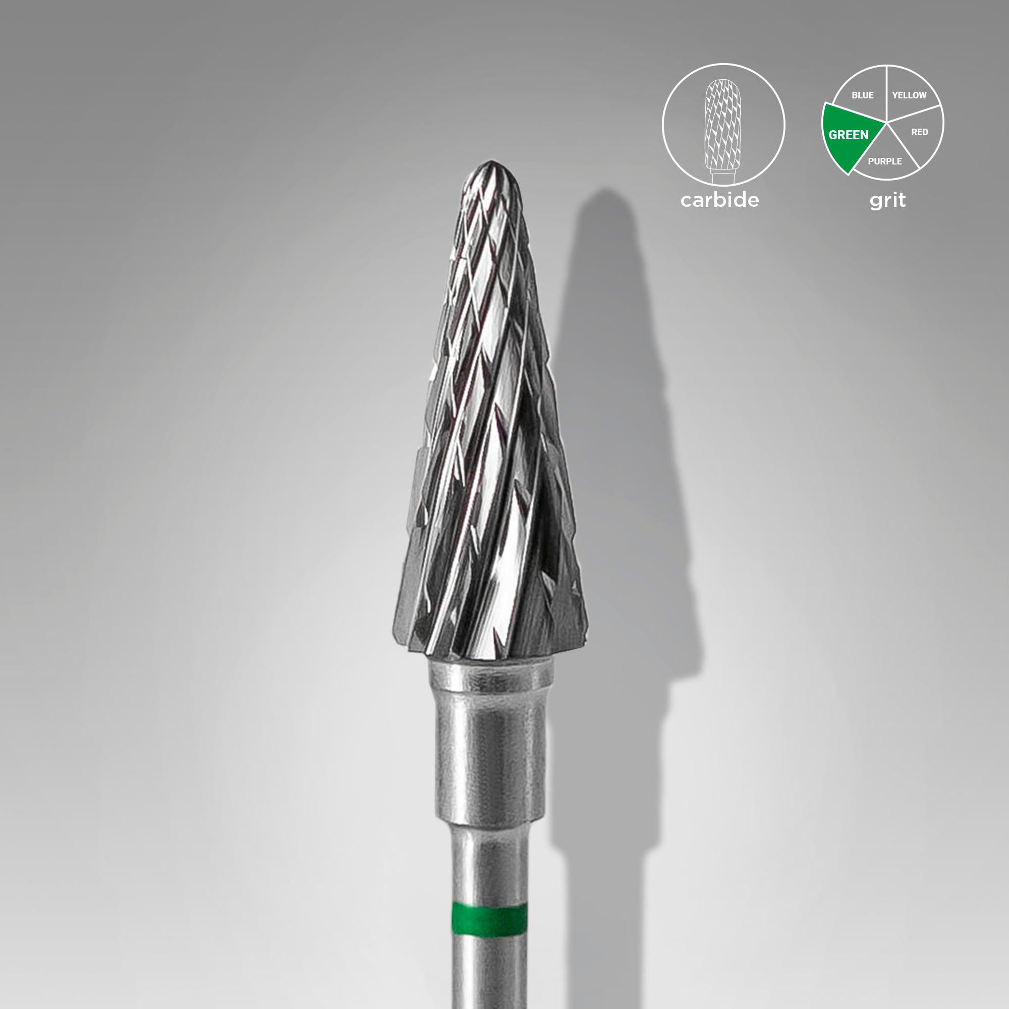 Carbide nail drill bit, “cone” green FT71G060/14