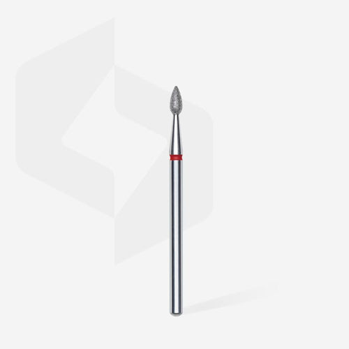 Diamond Nail Drill Bit, “Drop” , Red, Head Diameter 2,3 mm/ Working Part 5mm FA40R023/5