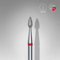 Diamond Nail Drill Bit, “Drop” , Red, Head Diameter 2,3 mm/ Working Part 5mm FA40R023/5