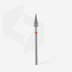 Diamond Nail Drill Bit Pointed Pear Red EXPERT Head Diameter 4mm/Working Part 12mm FA100R040/12