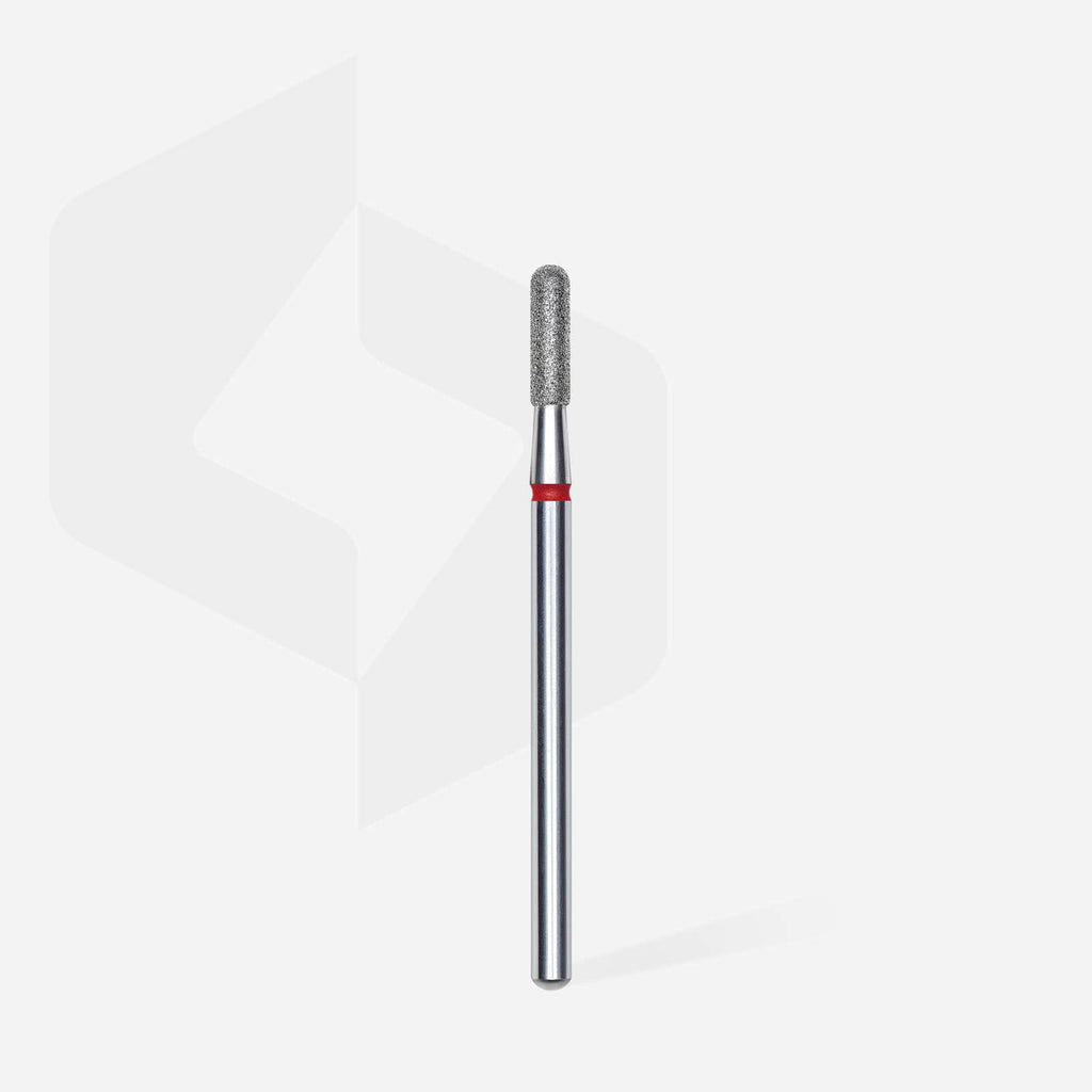Diamond Nail Drill Bit Rounded Cylinder Red EXPERT Head Diameter 2,3mm/Working Part 8mm FA30R023/8