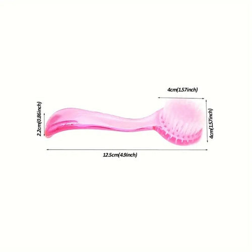Dust Brush With Handle Pink