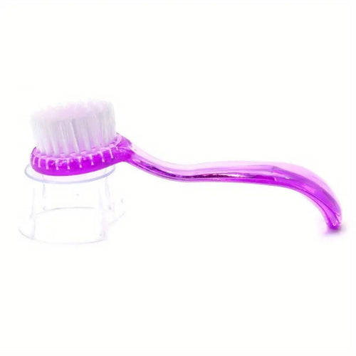 Dust Brush With Handle Purple