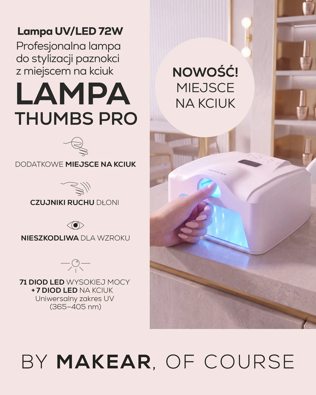 Makear Thumbs Pro 72W UV/LED Nail Lamp
