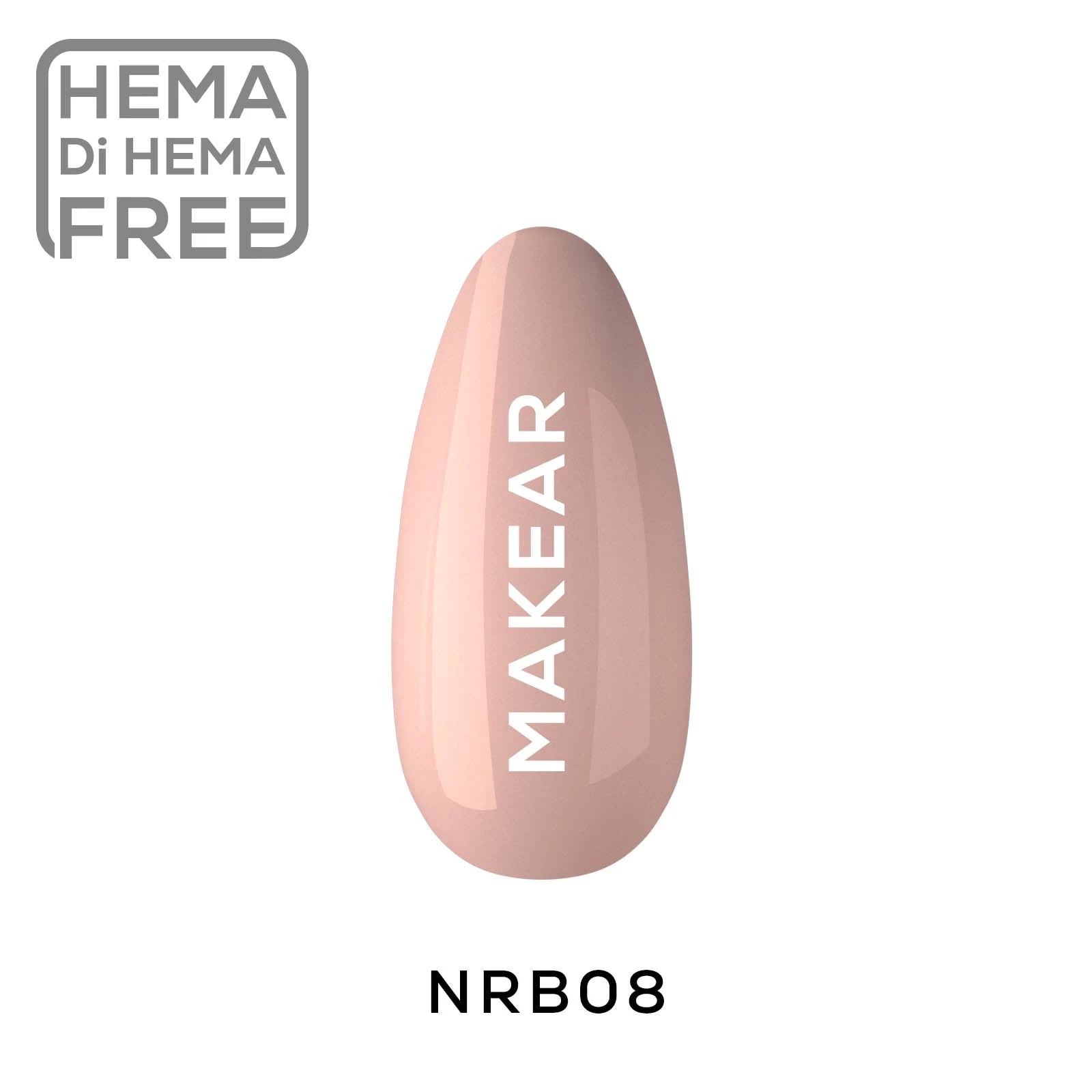 Makear NRB08 Nude Rubber Base 08 - Dark Beige 8ml