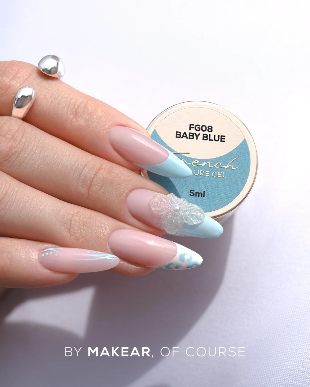Makear FG08 French Manicure Gel - Baby Blue 5ml