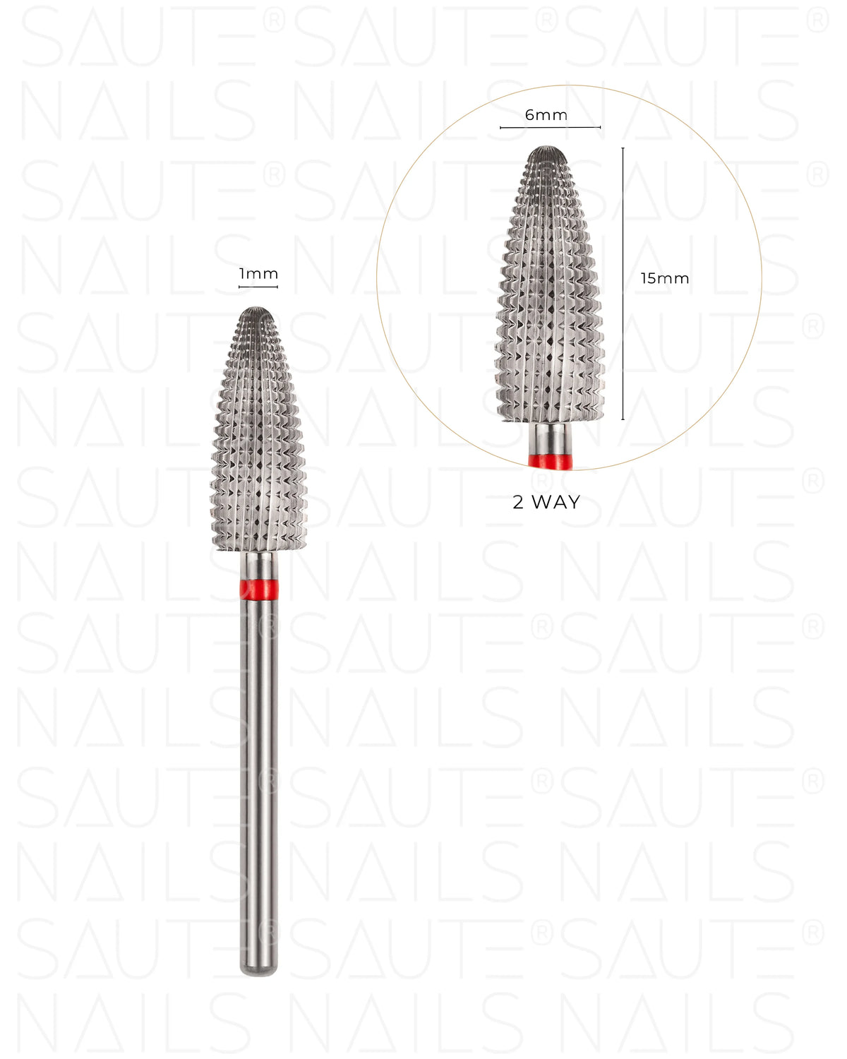 Saute Nails SN03 Double-Sided Carbide Nail Drill Bit - Fine