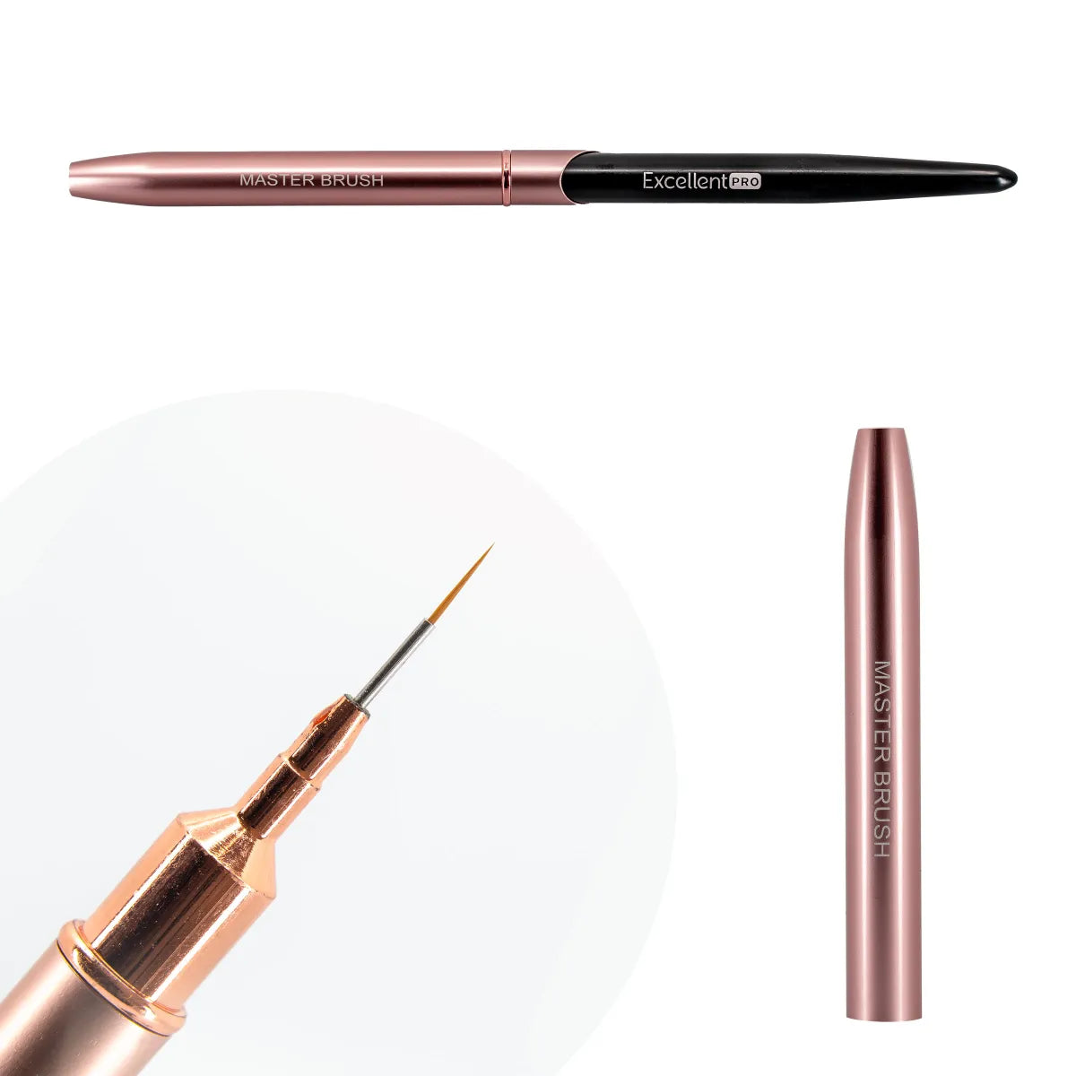 Excellent Pro Nail Art Brush - Pink & Black