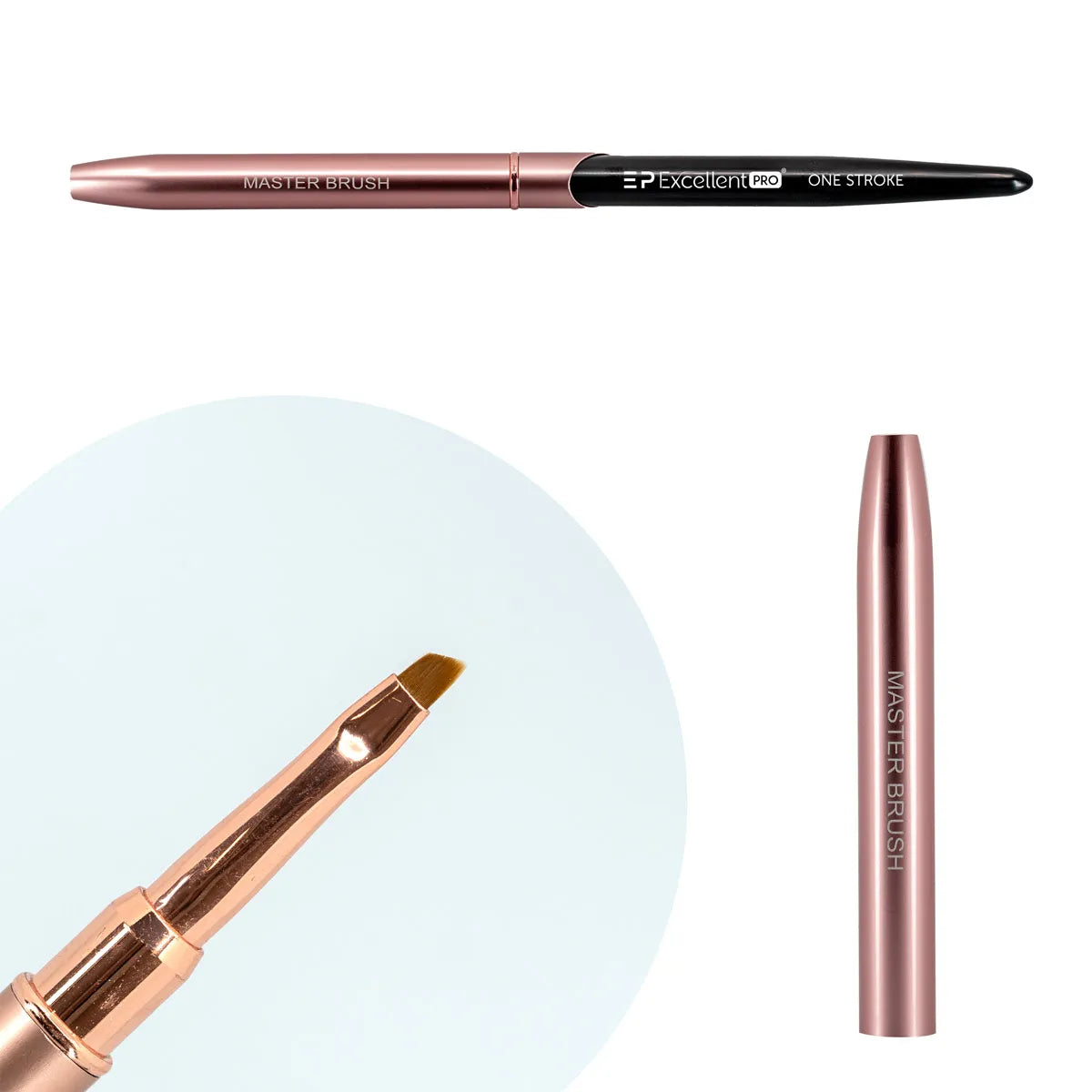 Excellent Pro One Stroke Nail Art Brush - Pink & Black