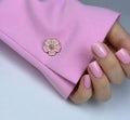 Light Pink Floral Blazer‑Style Sleeve