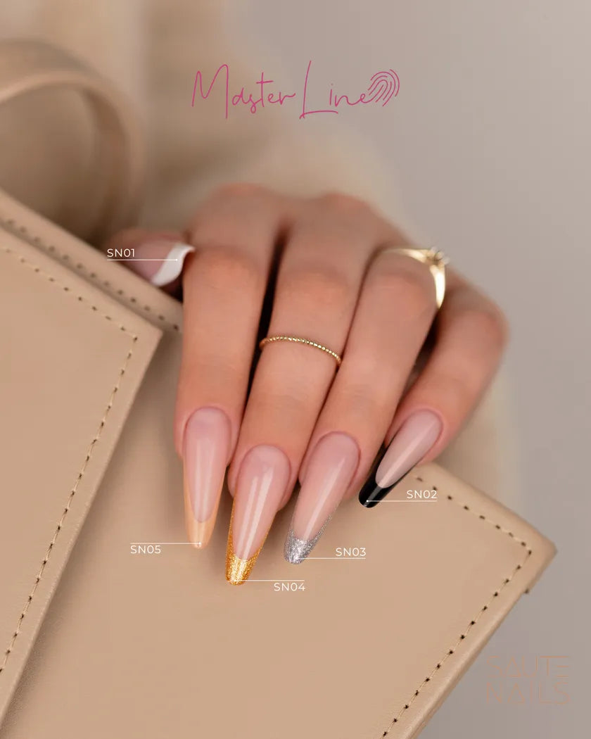 Saute Nails Master Line SN03 Muted Silver Shimmer Nail Art Gel 5g