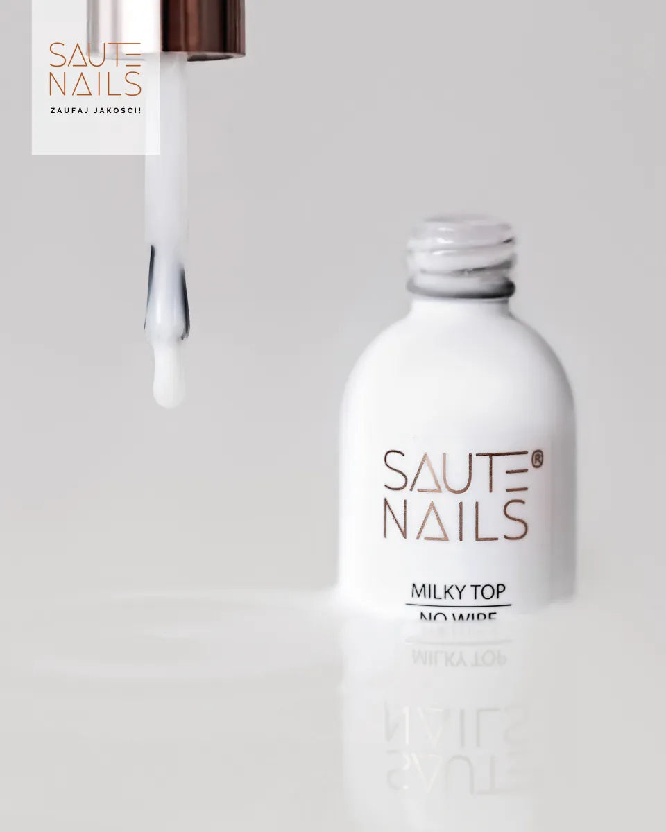 Saute Nails Milky Top No Wipe 8ml