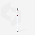 Diamond nail drill bit, “ball”, red, head diameter 3,5 mm FA01R035