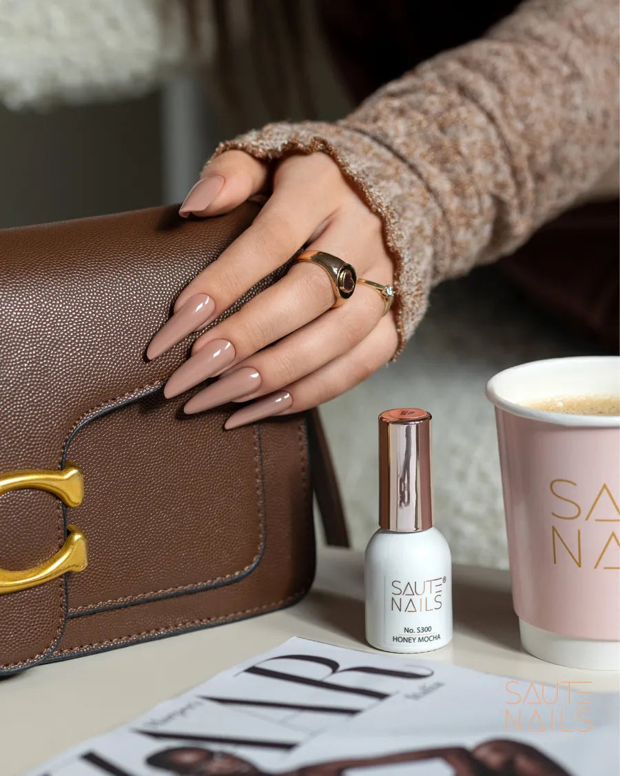 Saute Nails S300 Honey Mocha Gel Polish - 8ml