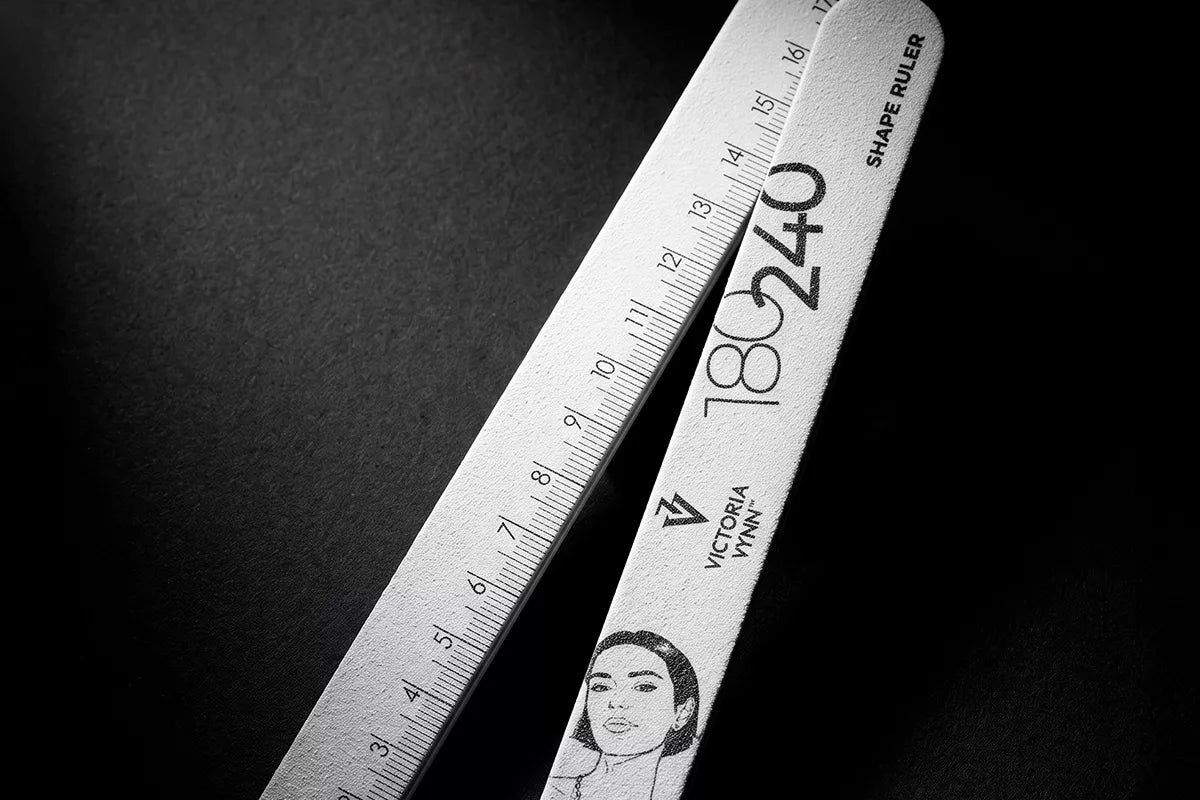 Victoria Vynn Straight Slim 180/240 Nail File Shape Ruller - 10 pcs