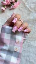 Pink Check Blazer‑Style Sleeve