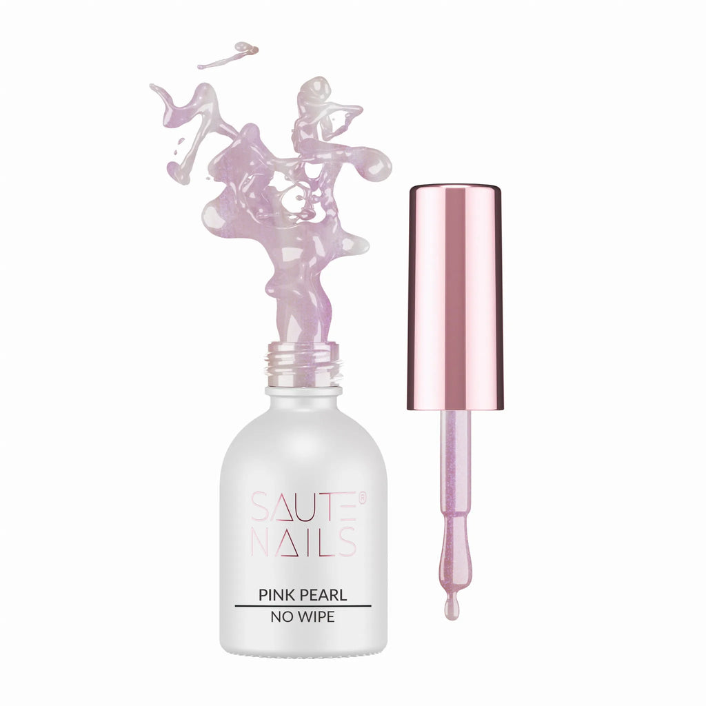 Saute Nails Pink Pearl Top No Wipe 8ml