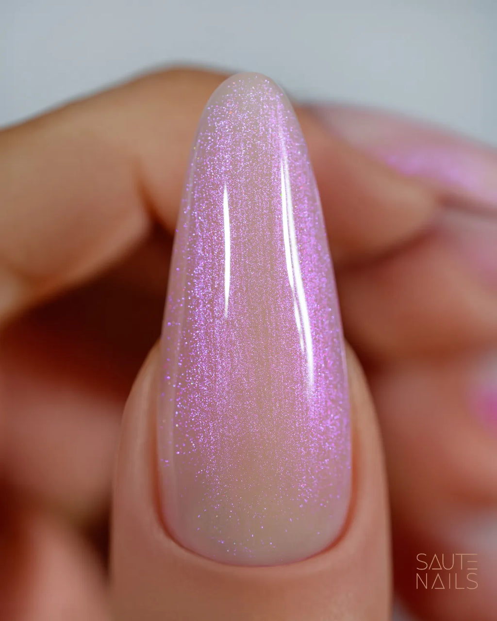 Saute Nails Pink Pearl Top No Wipe 8ml