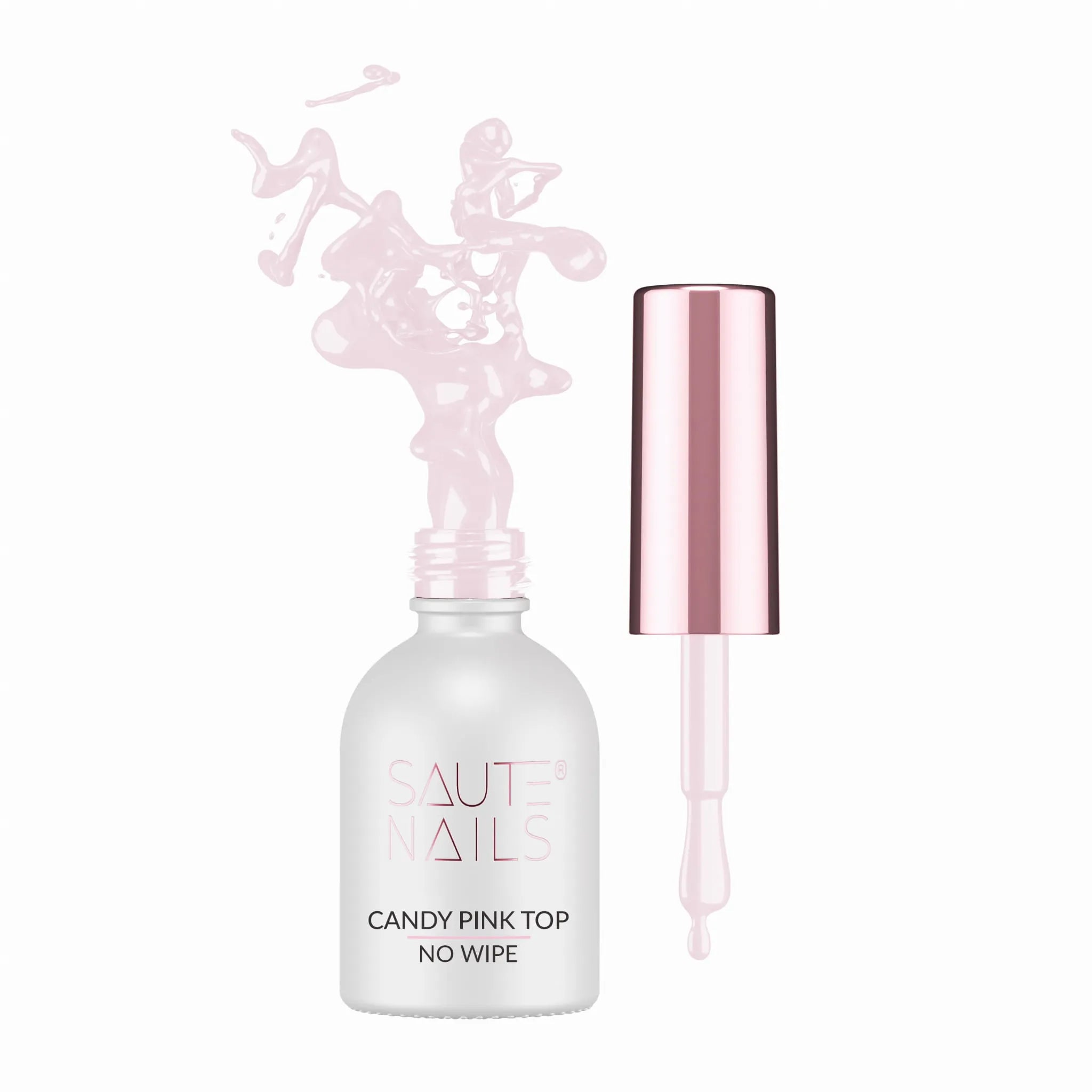 Saute Nails Candy Pink Top No Wipe 8ml