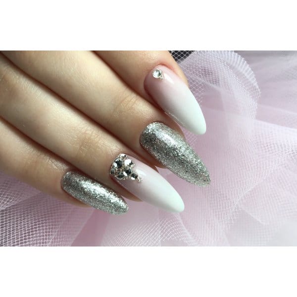 Silver Cha Cha Glitter Gel Polish 7Ml