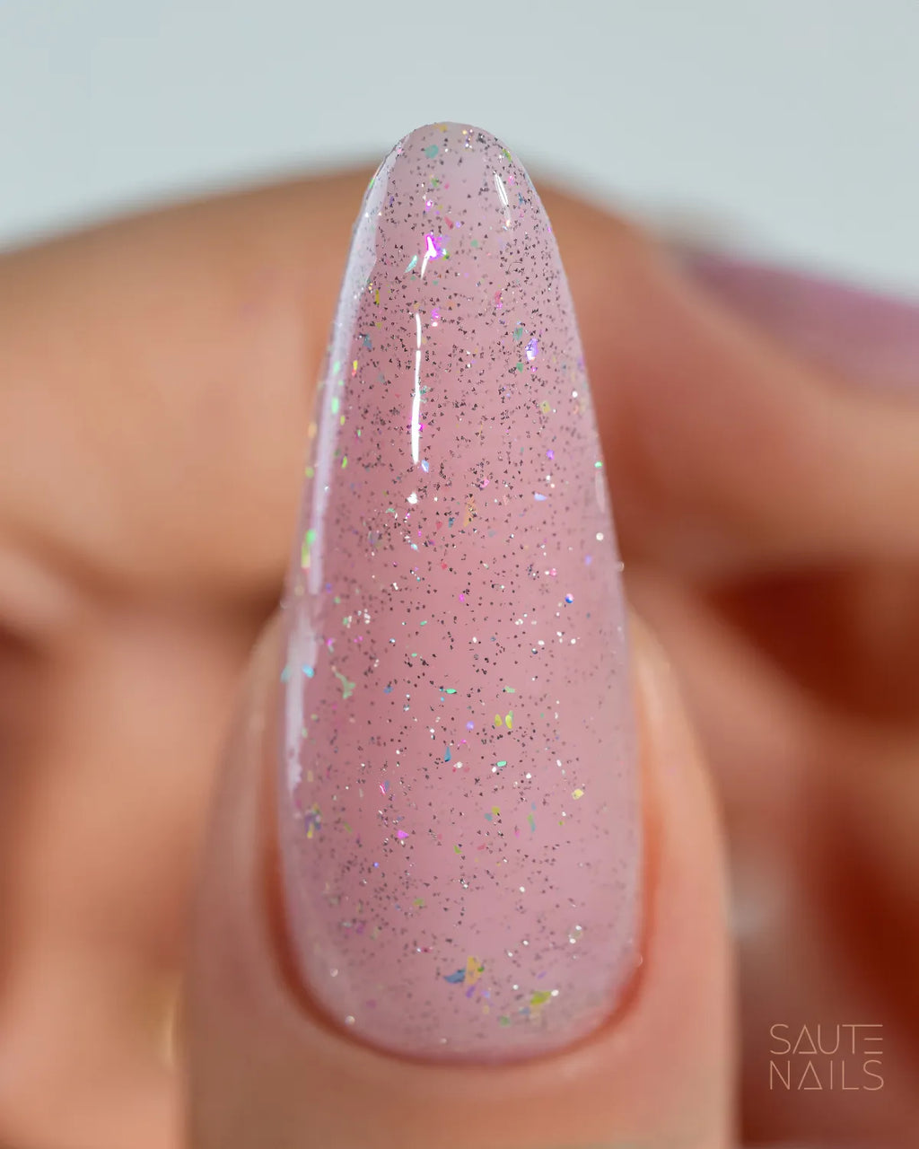 Saute Nails Silver Flash Top No Wipe 8ml