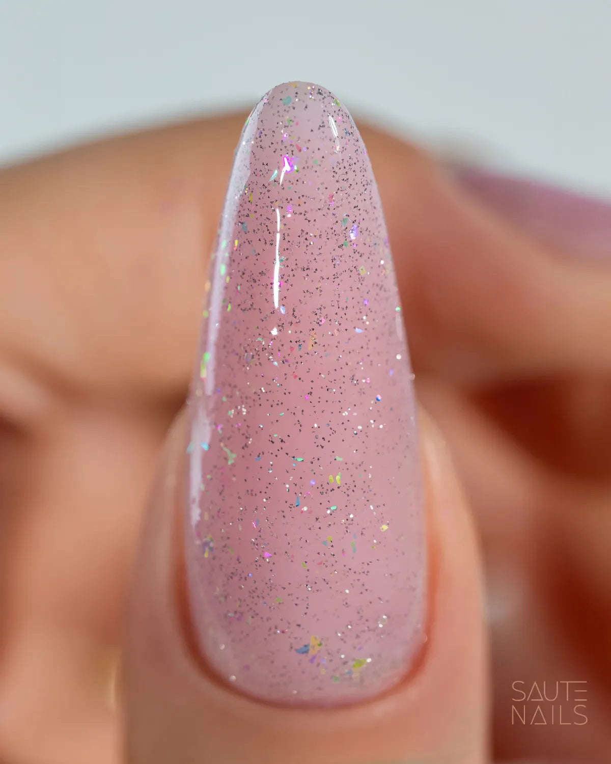 Saute Nails Silver Flash Top No Wipe 8ml