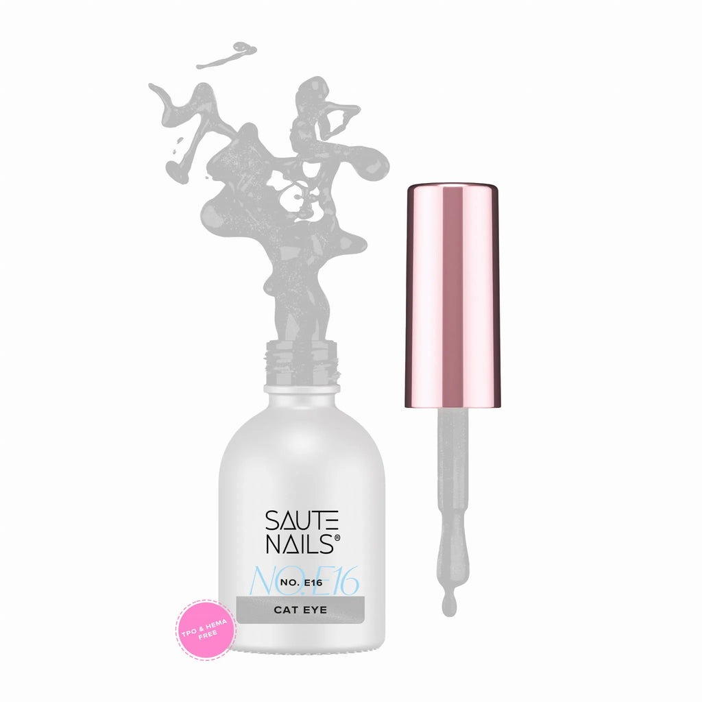 Saute Nails Cat Eye Effect Gel Polish E16 - Silver Grey 8ml
