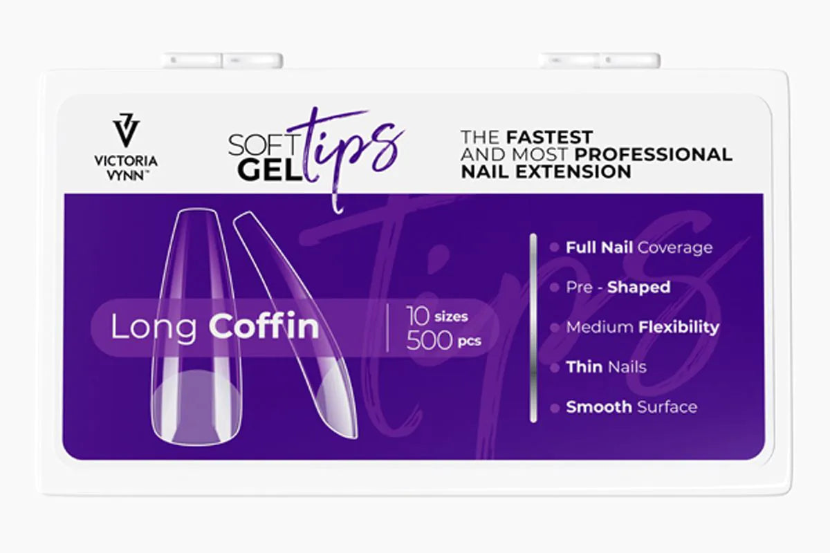 Victoria Vynn Soft Gel Tips Long Coffin - 500pcs