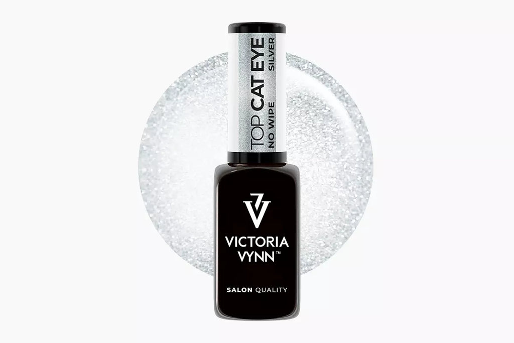 Victoria Vynn Gel Polish Top Coat No Wipe - Silver Cat Eye 8 ml