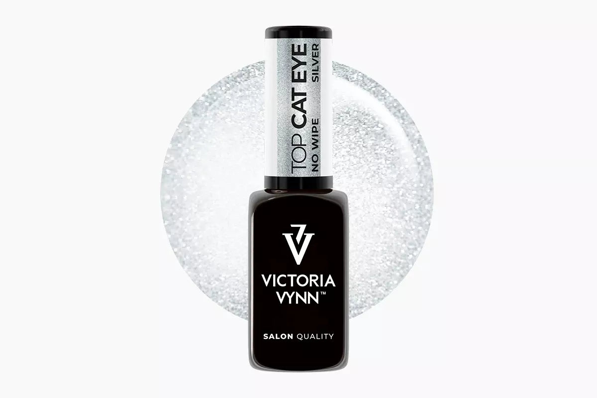 Victoria Vynn Gel Polish Top Coat No Wipe - Silver Cat Eye 8 ml