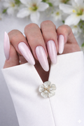 White Sleeve with a Slit and Decorative Button