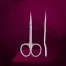 Professional cuticle scissors with hook exclusive 21 type 2 magnolia
